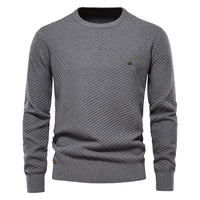 Unifarbener Pullover für Männer - GREG in Grau