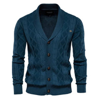 Waldemar | Herren-Cardigan mit Knopfleiste in Blau