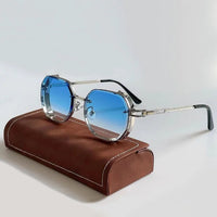 Sonnenbrille mit leichtem Rahmen für Erwachsene | Ideal für den Sommer in Blau