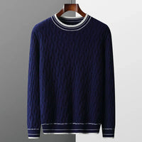 David | Stilvoller Herren Kaschmirpullover warm in Marineblau