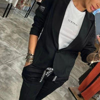 Leni Damen-Set | Modisches Zweiteiler-Outfit mit komfortabler Passform in Zwart