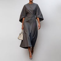 Katrina | Maxikleid mit Kimonoärmeln in Grau