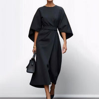 Katrina | Maxikleid mit Kimonoärmeln in Schwarz
