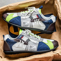 Mats | Bunte Retro-Sneaker in Weiß