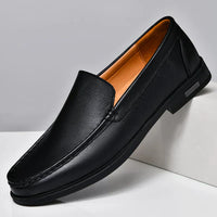 Dane Echtes Leder Slipper in Schwarz
