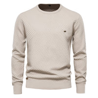 Unifarbener Pullover für Männer - GREG in Khaki