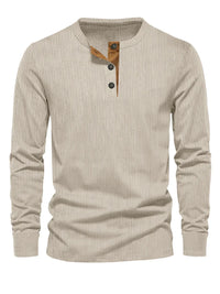 Easton™ | Klassisches Herren-Langarmshirt in Khaki