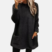 Johanna | Eleganter Damen Pullover in Midilänge in Schwarz