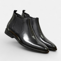 Enrico™ | Chelsea-Stiefel aus italienischem Leder in Schwarz