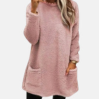 Johanna | Eleganter Damen Pullover in Midilänge in Rosa
