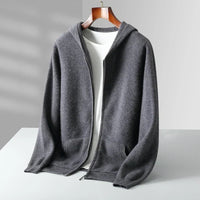 Lucerne Cashmere Hoodie in Dunkelgrau