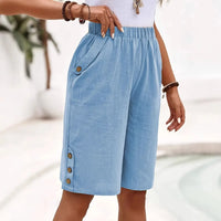 Valentina | Lässige Passform Shorts in Hellblau