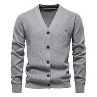 Schneider | Warmer Herren Cardigan mit V-Ausschnitt in Grau