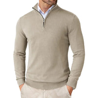 Boris™ | PULLOVER MIT HALBEM REISSVERSCHLUSS in Beige