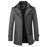 Stephon | Business Casual Verdickter Mantel in Grau