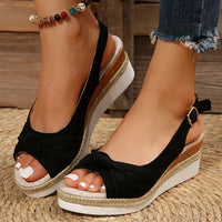 Charlotte | Leicht Verstellbar Sandalen in Schwarz