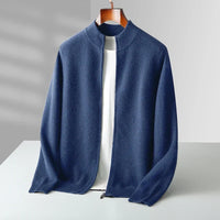 Miles Zip Cardigan in Blau