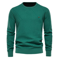 Unifarbener Pullover für Männer - GREG in Grün