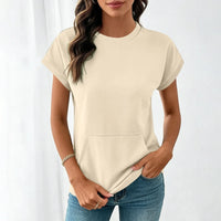 Elara™ T-Shirt Mit Leichtem Fall und Minimalistischem Design in Aprikose