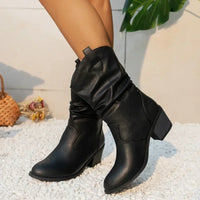 Nora | Blockabsatz Gepolstert Western-Stiefel in Schwarz