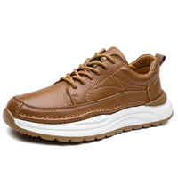 Klassische Leder Herrenschuhe in Braun