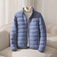 Elara Quilted Puffer in Blau