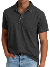 Mila | Klassisches Polo Shirt Herren Elegant in Schwarz