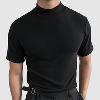 Herren Rollkragen Shirt Herbst Winter in Schwarz