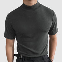 Herren Rollkragen Shirt Herbst Winter in Grau