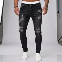 Axel™ Jeans aus Premium-Denim mit Used-Waschung in Schwarz