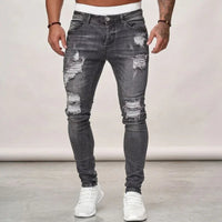 Axel™ Jeans aus Premium-Denim mit Used-Waschung in Grau