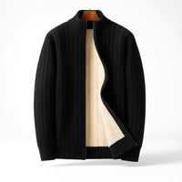 Tobias | Warmer Cardigan für Herren stilvoll in Schwarz