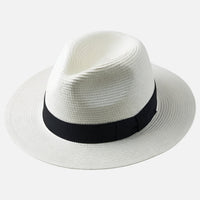 Florian | Herren Toquilla-Stroh Panamahut Ripsband – Panama Hut Herren Sommer in Weiß