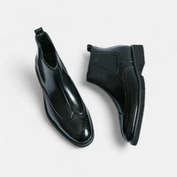 Leon™ | Stilvolle Chelsea-Stiefel für Herren aus hochwertigem Kunstleder bei Waltherhaus in Schwarz