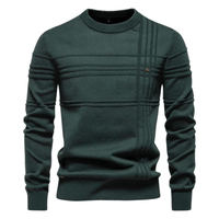 Burkhard | Stilvoller Herrenpullover mit Rautendesign in Grün