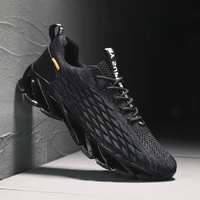 Herren Laufsneaker mit Schnürverschluss in Schwarz