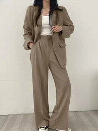 Helena | Damen Regular Fit Anzug Set in Khaki