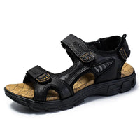 Damen Sandalen Riemen Verstellbarem Verschluss in Schwarz