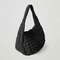 Vielseitige Daunen-Schultertasche für Damen – leichter Reisebegleiter in Schwarz