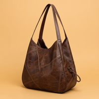 Lara | Damen Vintage Leder Handtasche in Kaffee