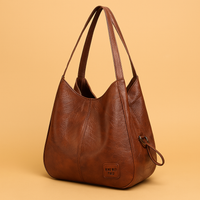 Lara | Damen Vintage Leder Handtasche in Braun