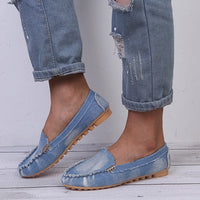 Carola | Damen Leichte Ballerinas Gummisohle – Federleichte Ballerinas Sommer 2026 in Jeansblau