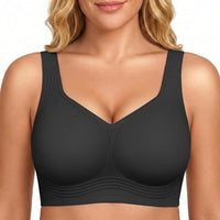 Damen Push Up BH Ohne Bügel Nahtlos BH in Schwarz