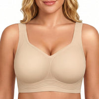 Damen Push Up BH Ohne Bügel Nahtlos BH in Nackt