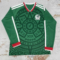 Mexiko Weltmeisterschaft Trikot 2026 Langarm Fußball Trikot Herren in Grün