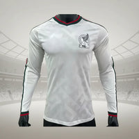 Mexiko Weltmeisterschaft Trikot 2026 Langarm Fußball Trikot Herren in Weiß