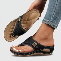 Damen Sandalen Riemen Klettverschluss in Schwarz