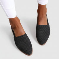 Damen Sandalen Geflochtene Sommer Schuhe Bequeme Freizeit in Schwarz