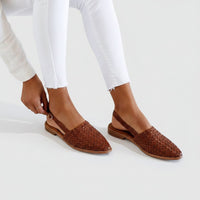 Damen Sandalen Geflochtene Sommer Schuhe Bequeme Freizeit in Braun