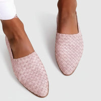Damen Sandalen Geflochtene Sommer Schuhe Bequeme Freizeit in Hellrosa
